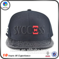 China custom embroidered snakeskin brim snapback cap